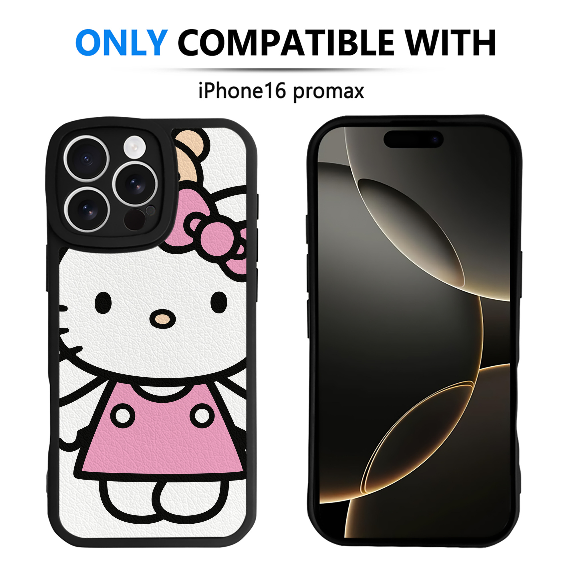 （画像用） Hello Kitty ハローキティ 【iPhone 16シリーズ対応】シリコンスマホケース（レザー調） 材質：シリコン